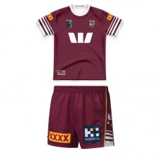 Queensland Maroons Kids 2026 Home Jersey and Shorts Set