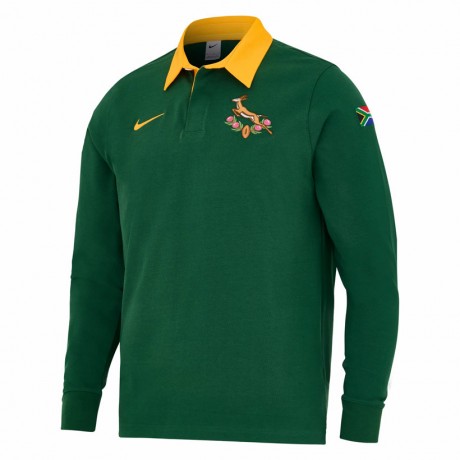South Africa Springboks Rugby Polo 2025 Long Sleeve Mens
